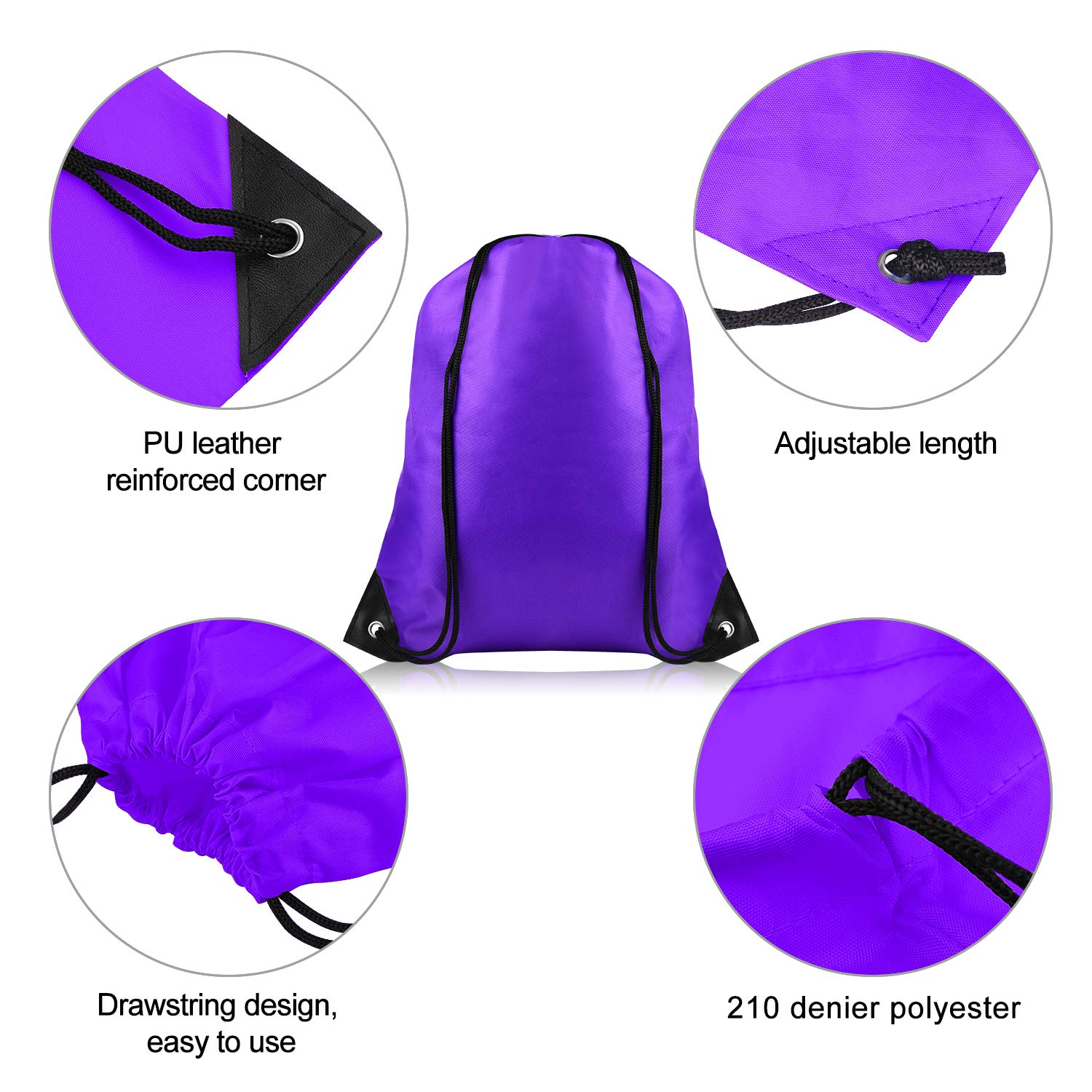 FEPITO Bags & Pouches sac à dos cordon gym voyage