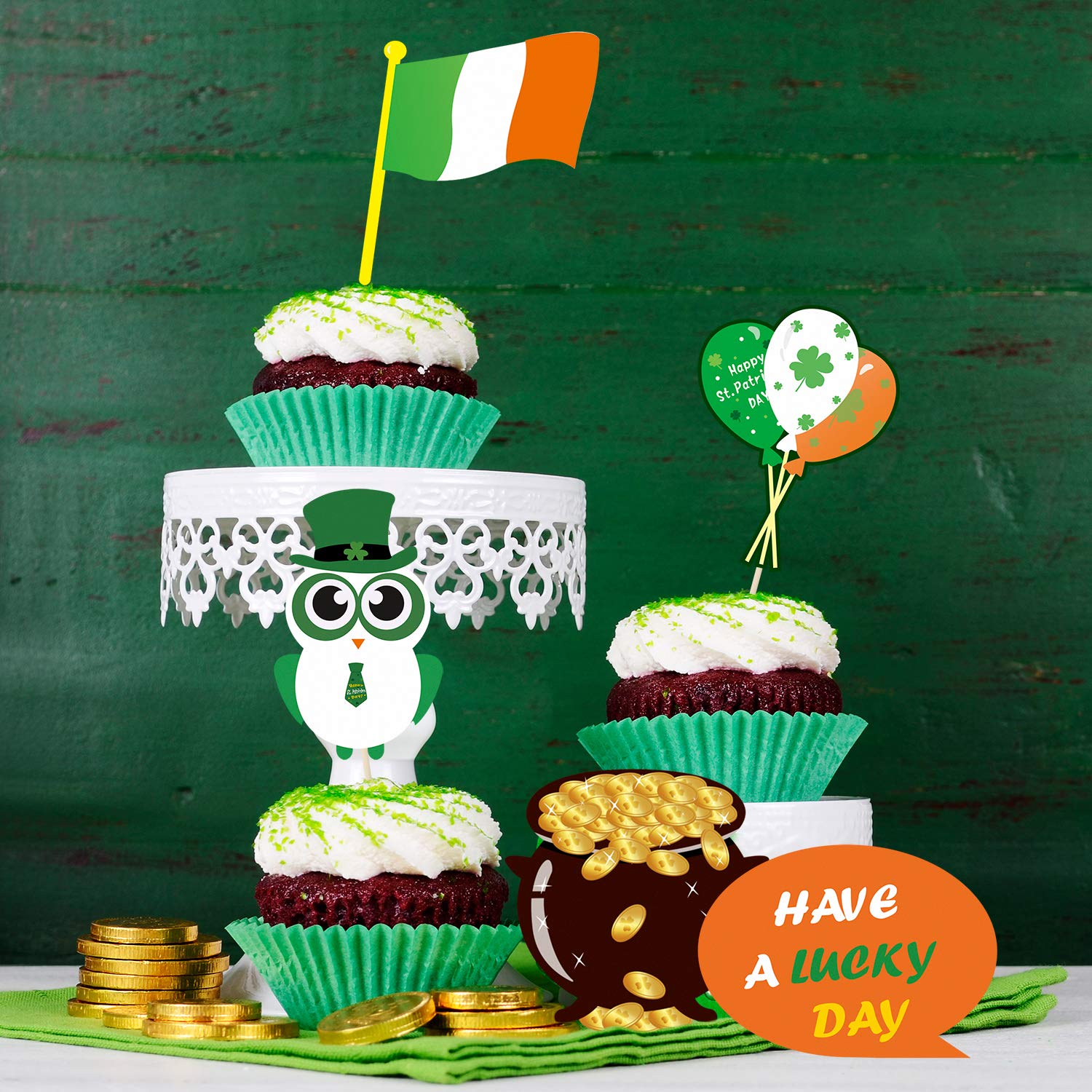 FEPITO Party Decorations photobooth Saint-Patrick 38 pièces carton