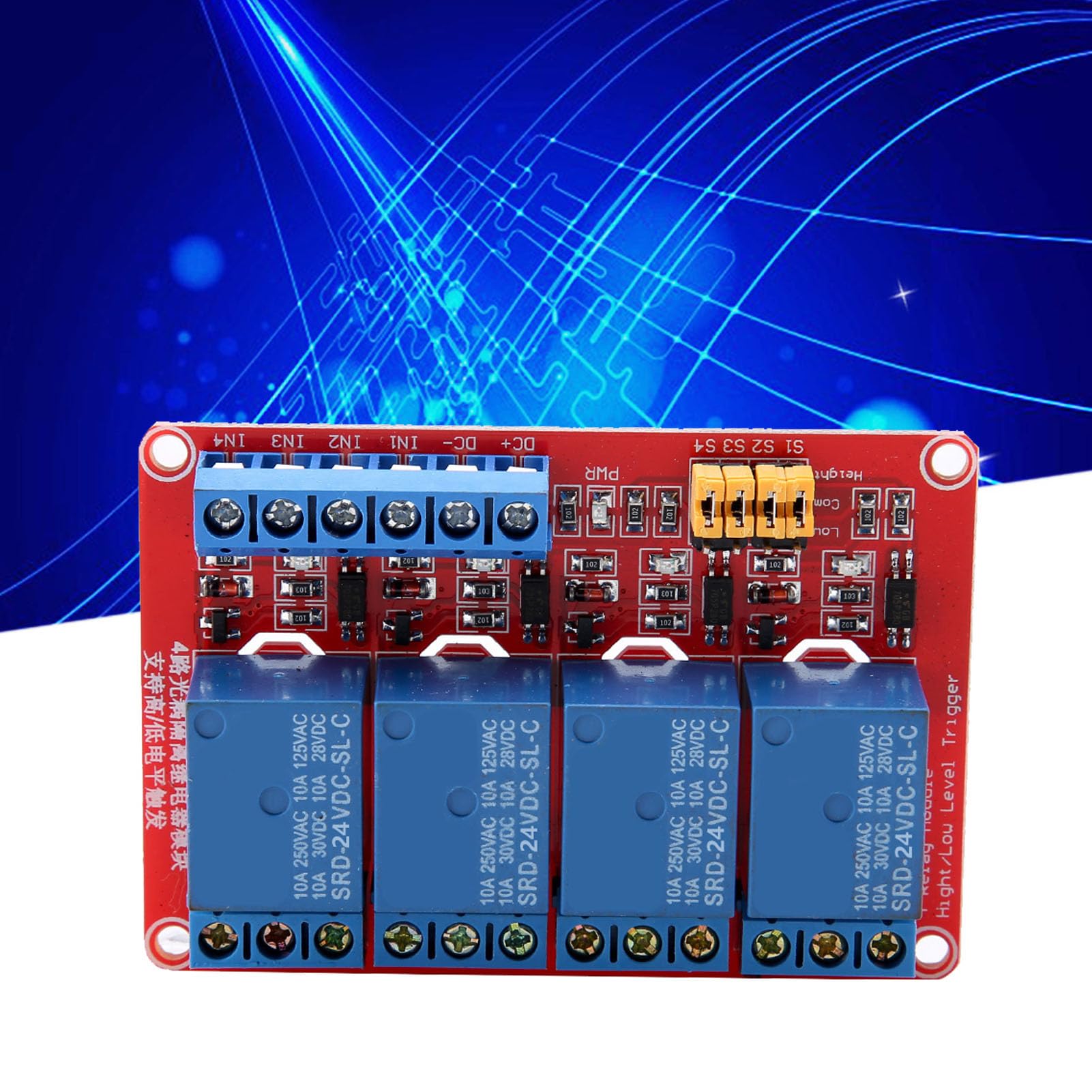 FTVOGUE module relais 4 canaux 24V CC optocoupleur