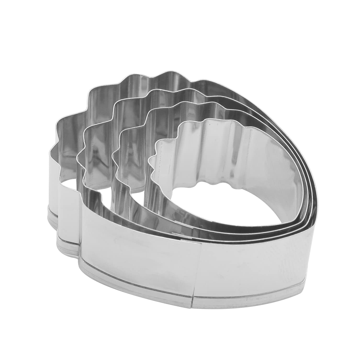 Tissting Emporte-Pièce Pivoine Inox Lot de 4 Biscuits