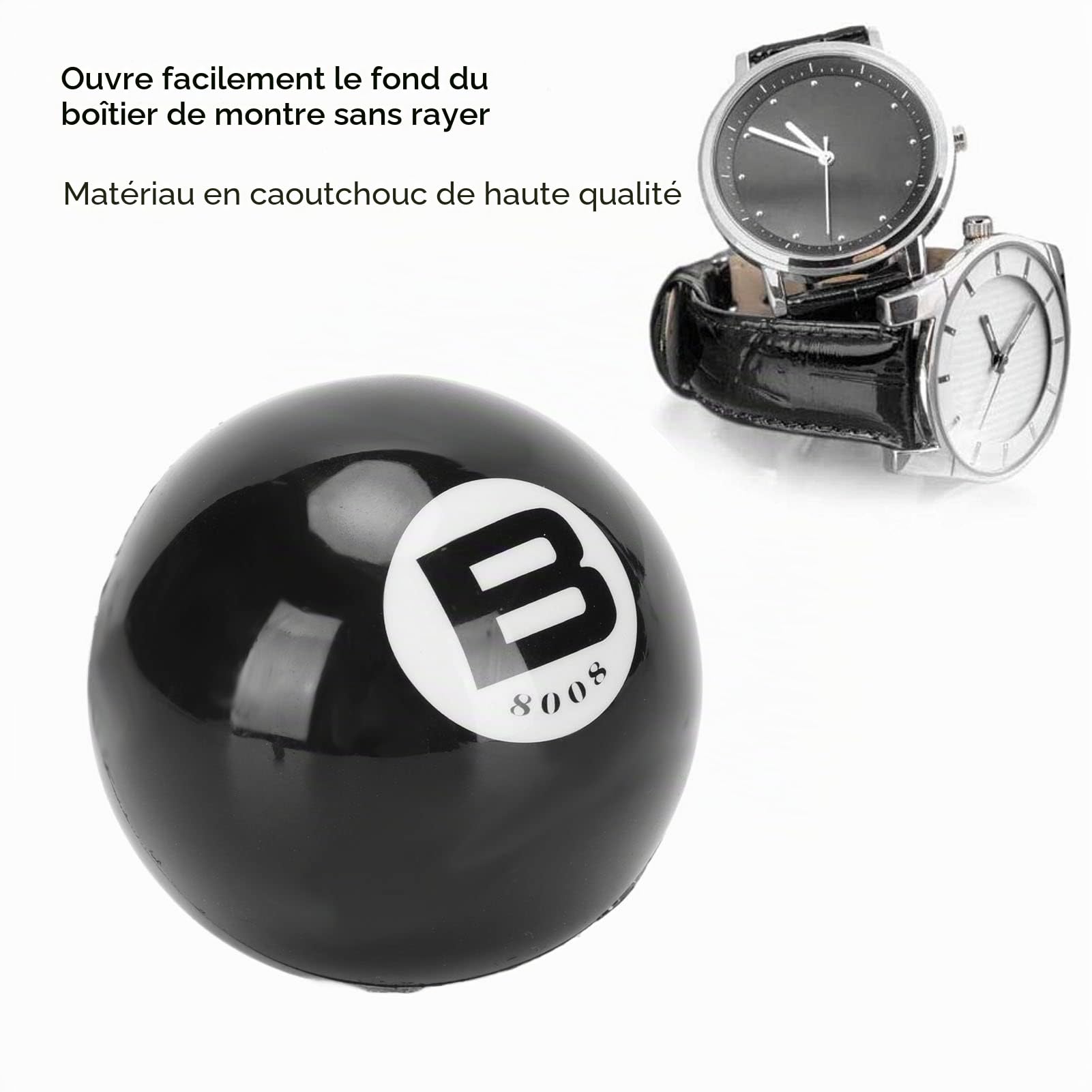 Ejoyous boule ouvre-boîtier montre caoutchouc 7 cm