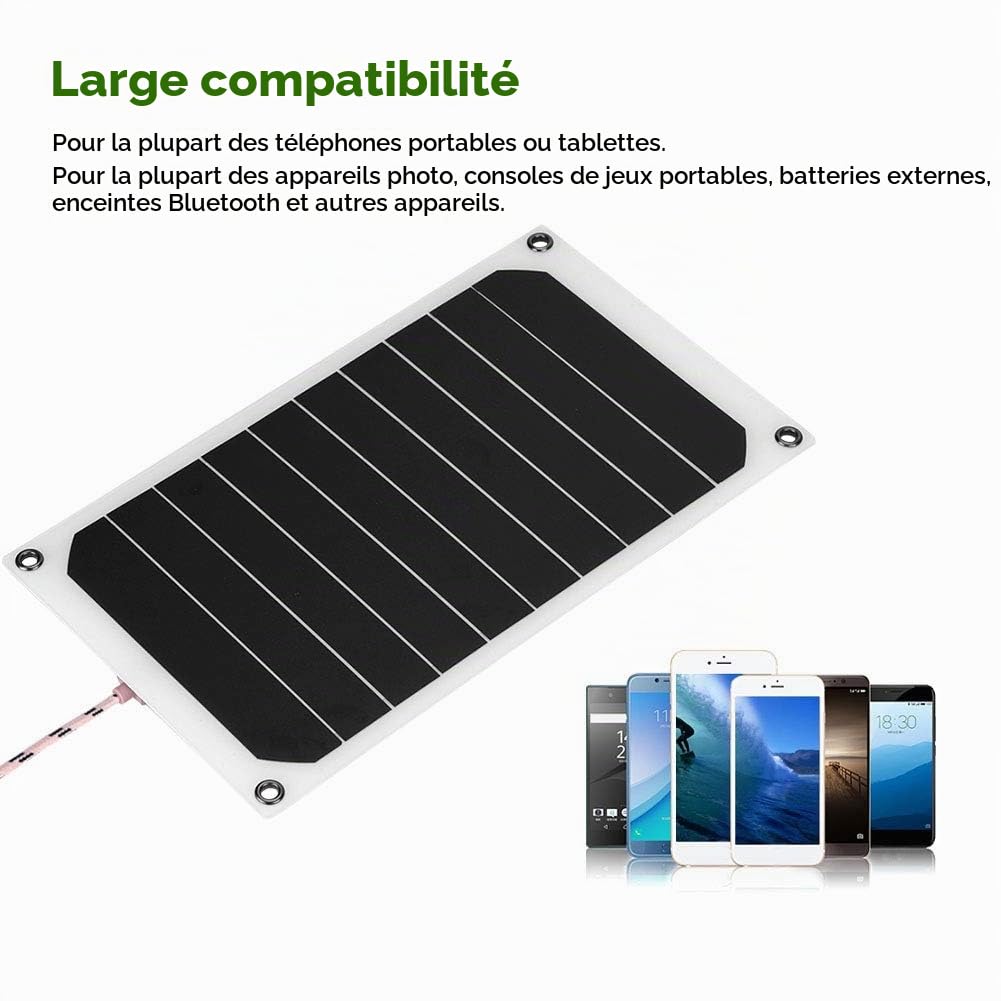 Jadeshay Solaire Photovoltaïque panneau solaire 10W 5V USB