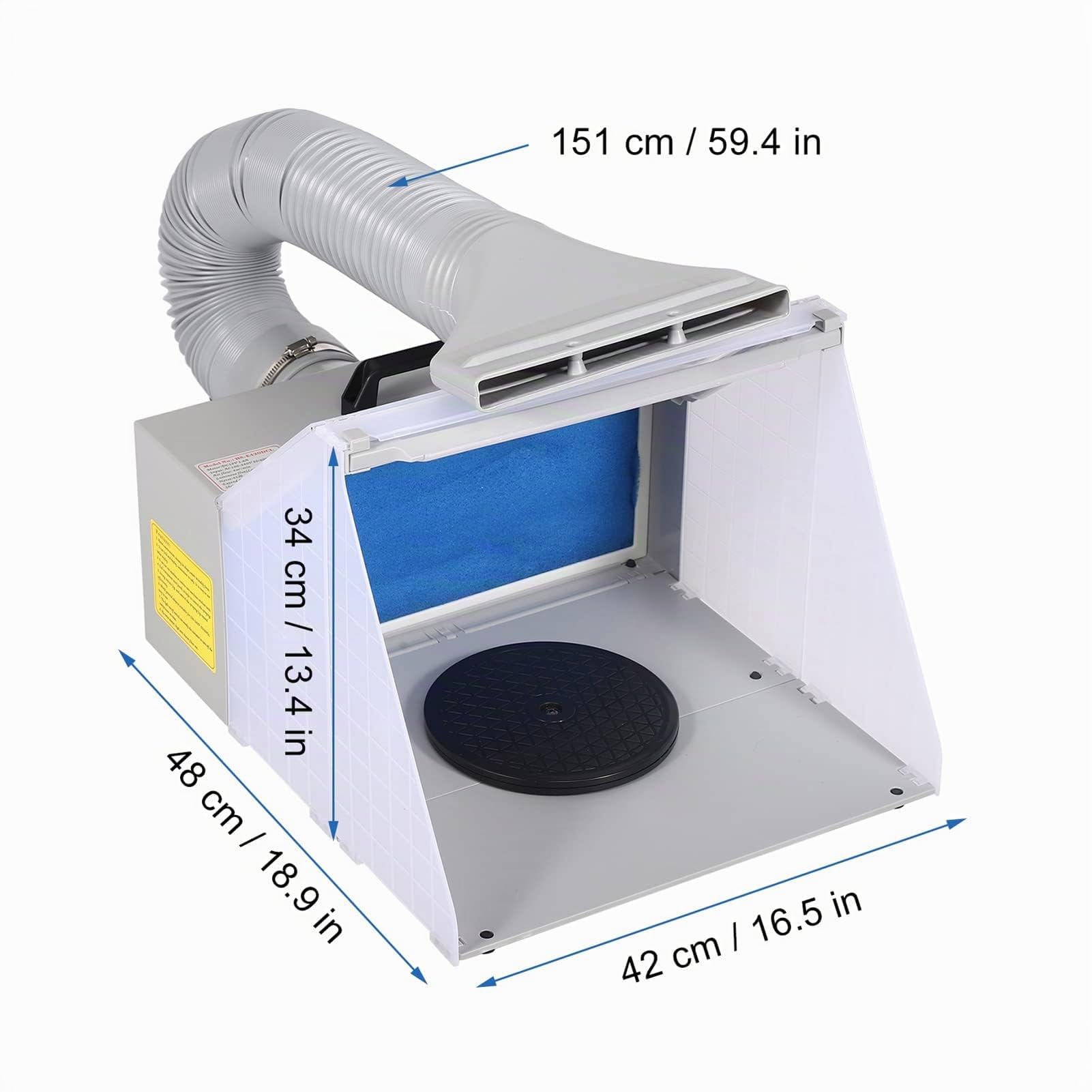 Ejoyous Cabine Aérographe 4 m³/min Cabine Peinture Filtre LED