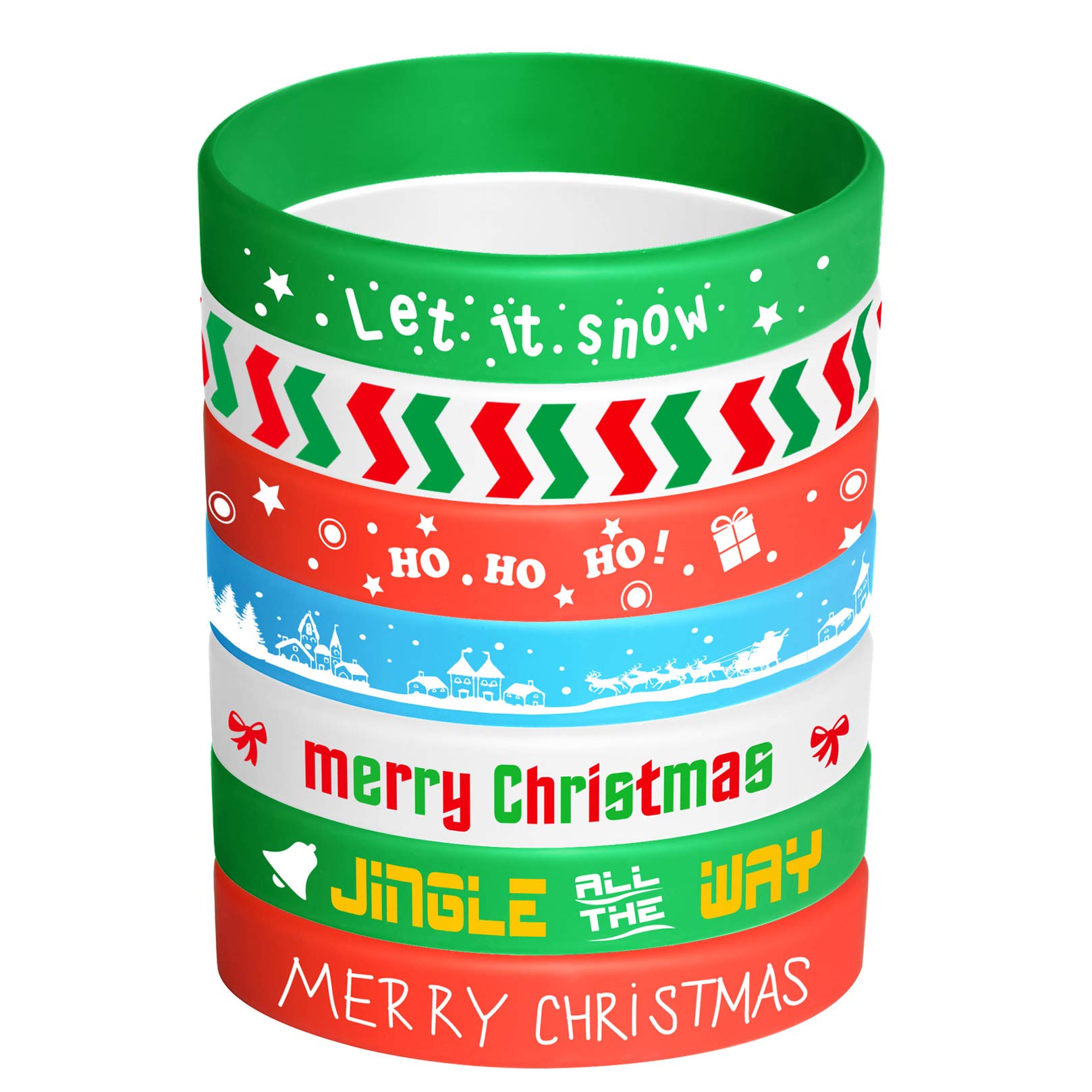 FEPITO Bracelets Silicone Noël Joyeux Noël Lot 35 Enfant