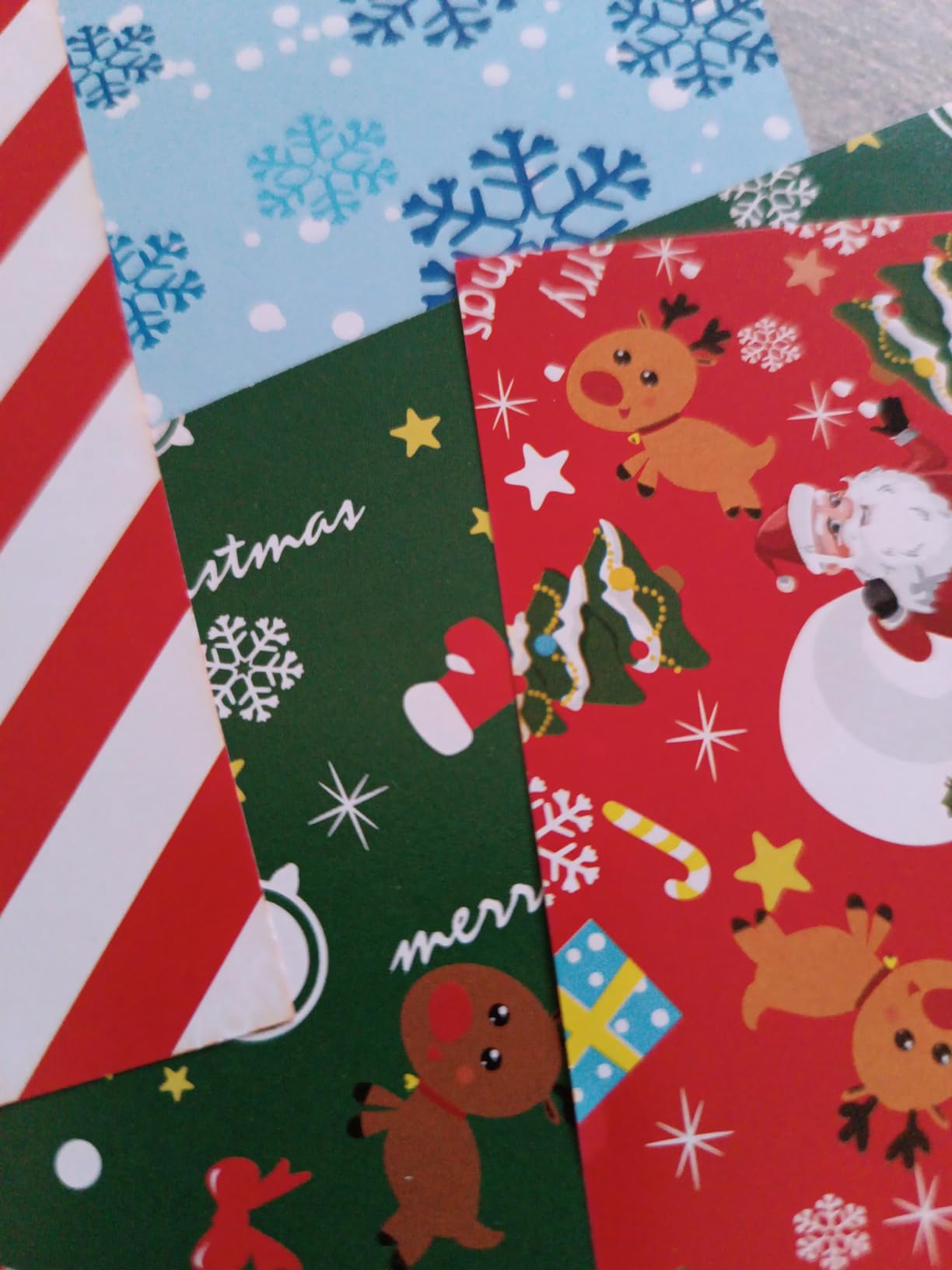 FEPITO papier origami Noël A5 60 feuilles 10 dessins