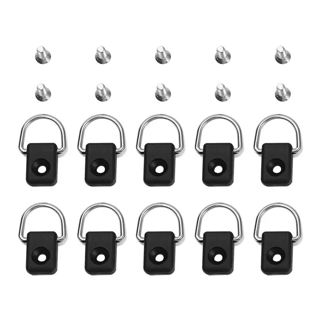 Ejoyous Anneau en D Kayak x10 Nylon Inox avec Vis M6