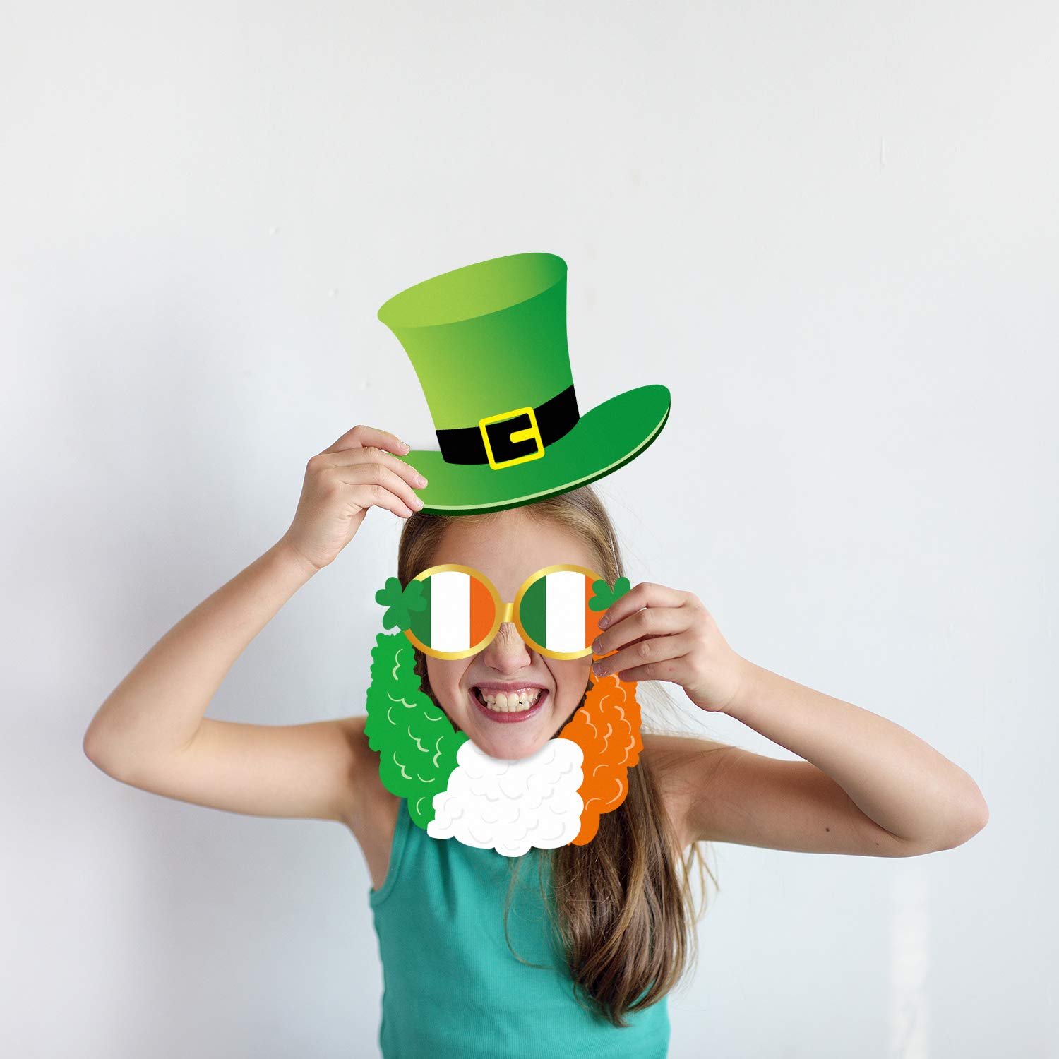 FEPITO Party Decorations photobooth Saint-Patrick 38 pièces carton