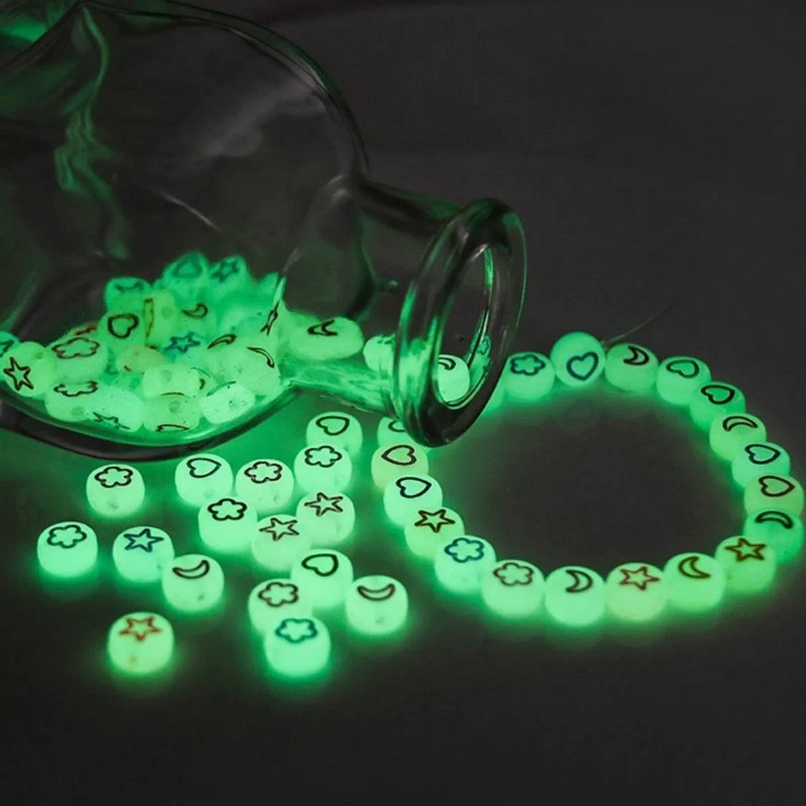 Tissting Perles Lumineuses Acrylique Étoile Lune 600 Pièces