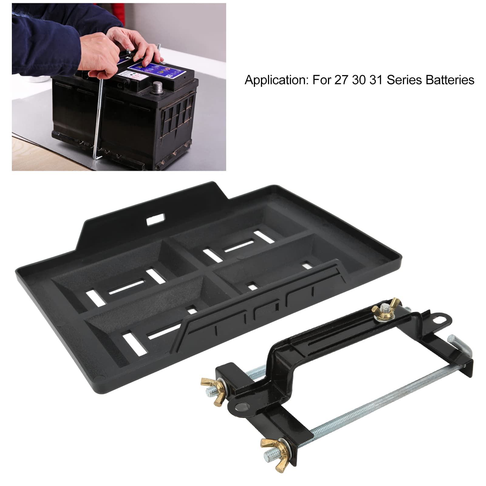 Tissting Support Plateau Batterie Voiture Noir 28 cm