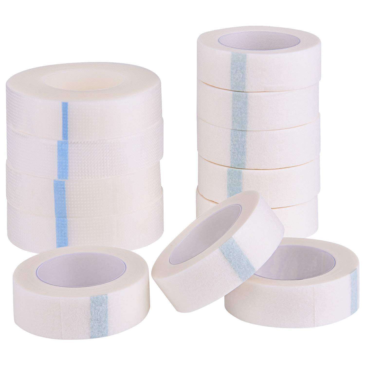 FEPITO 12 Rouleaux Ruban Extension Cils Micropore 9m
