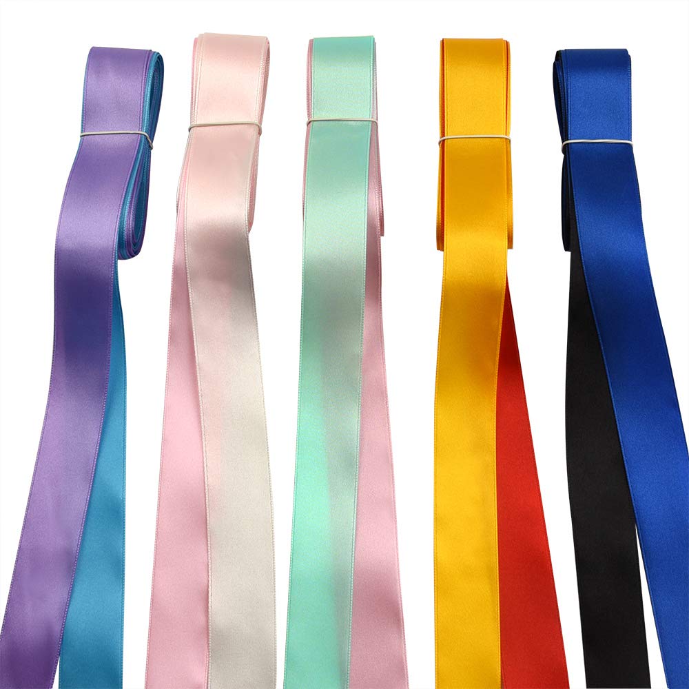 FEPITO Ruban satin 25 mm x 4 m 10 couleurs couture
