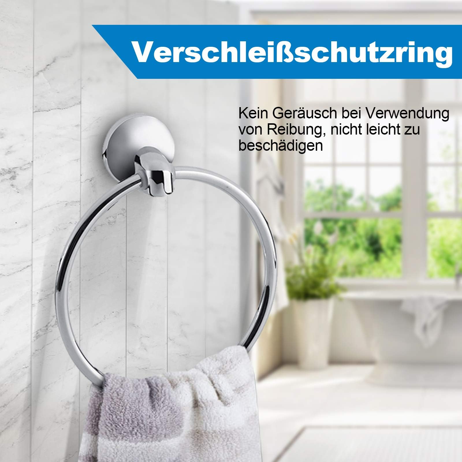 Ejoyous Bathroom kit accessoires salle de bain 6 pièces chrome