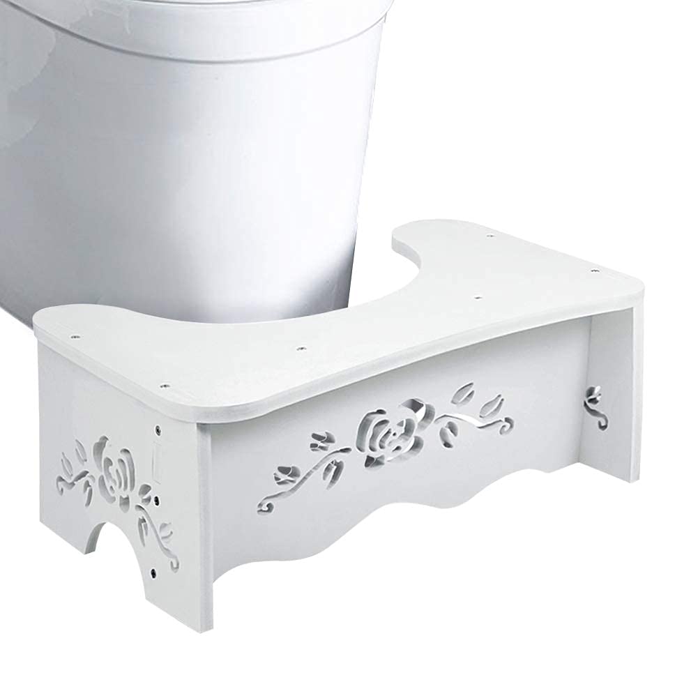 Ejoyous Tabouret Toilette Physiologique MDF Blanc 49,6cm