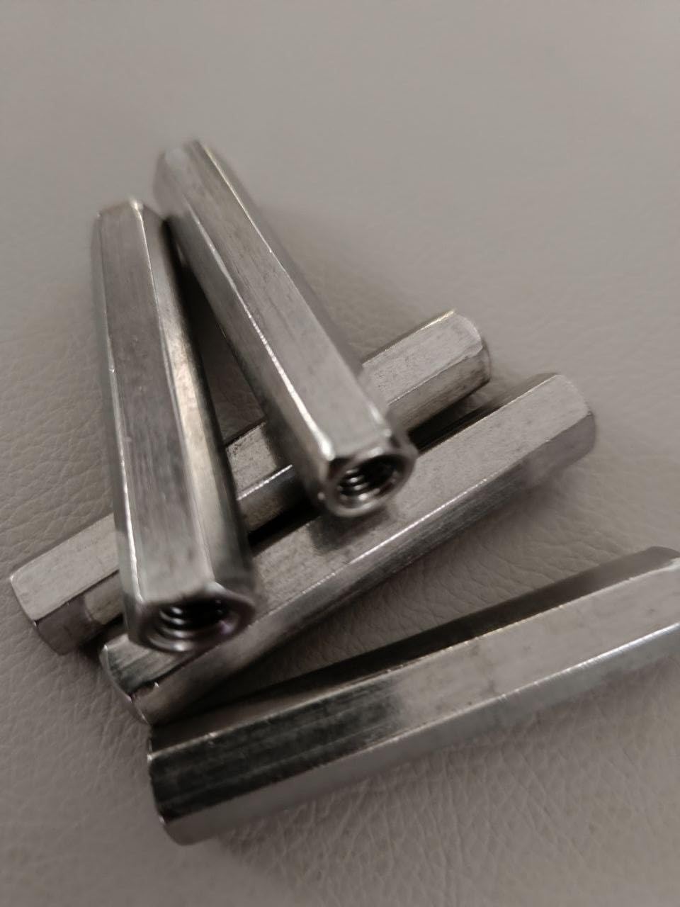 Tissting Écrous Jonction Ronds M12x1.75 50mm Inox Lot 5