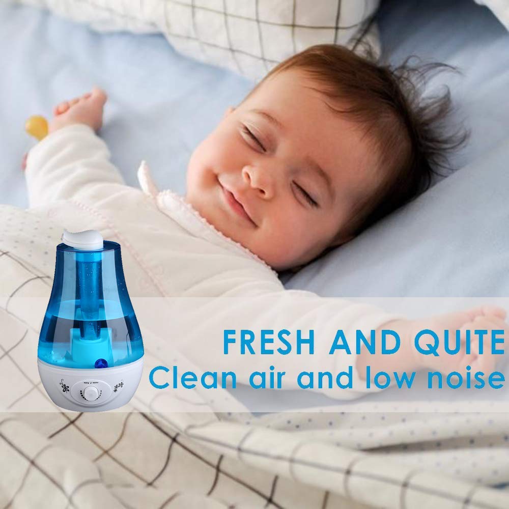 Ejoyous Living Room Humidificateur Ultrasons 3L Bleu