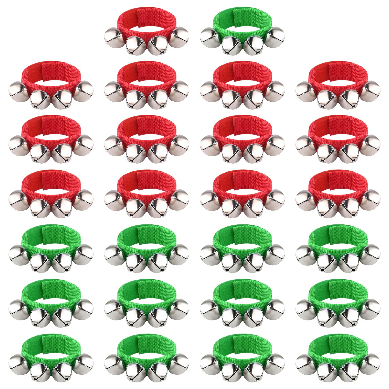 FEPITO Bracelets Cloches Noël 26 Pièces Multicolore Percussion