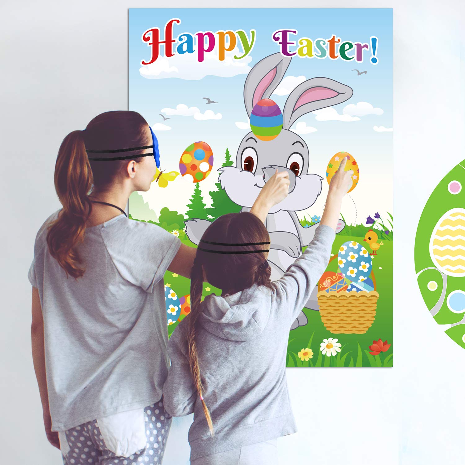 FEPITO Party Games jeu Pâques épingle lapin 49 pièces