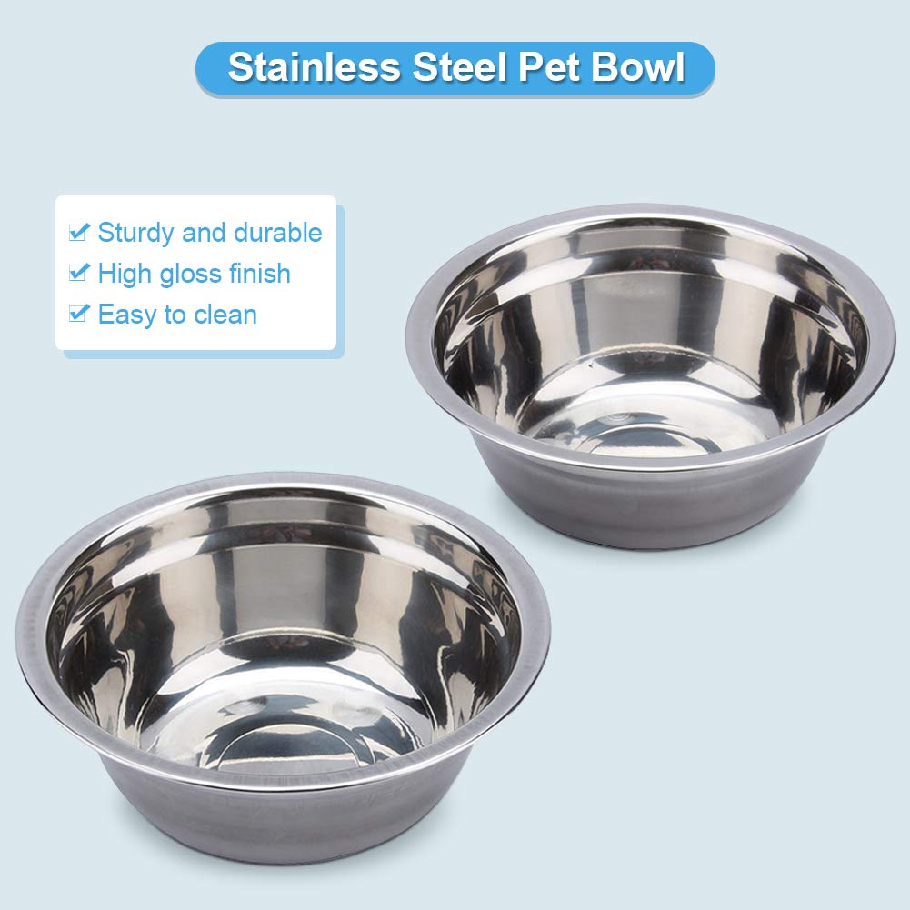 Ejoyous Living Room Gamelle Double Inox Surélevée Chien Chat