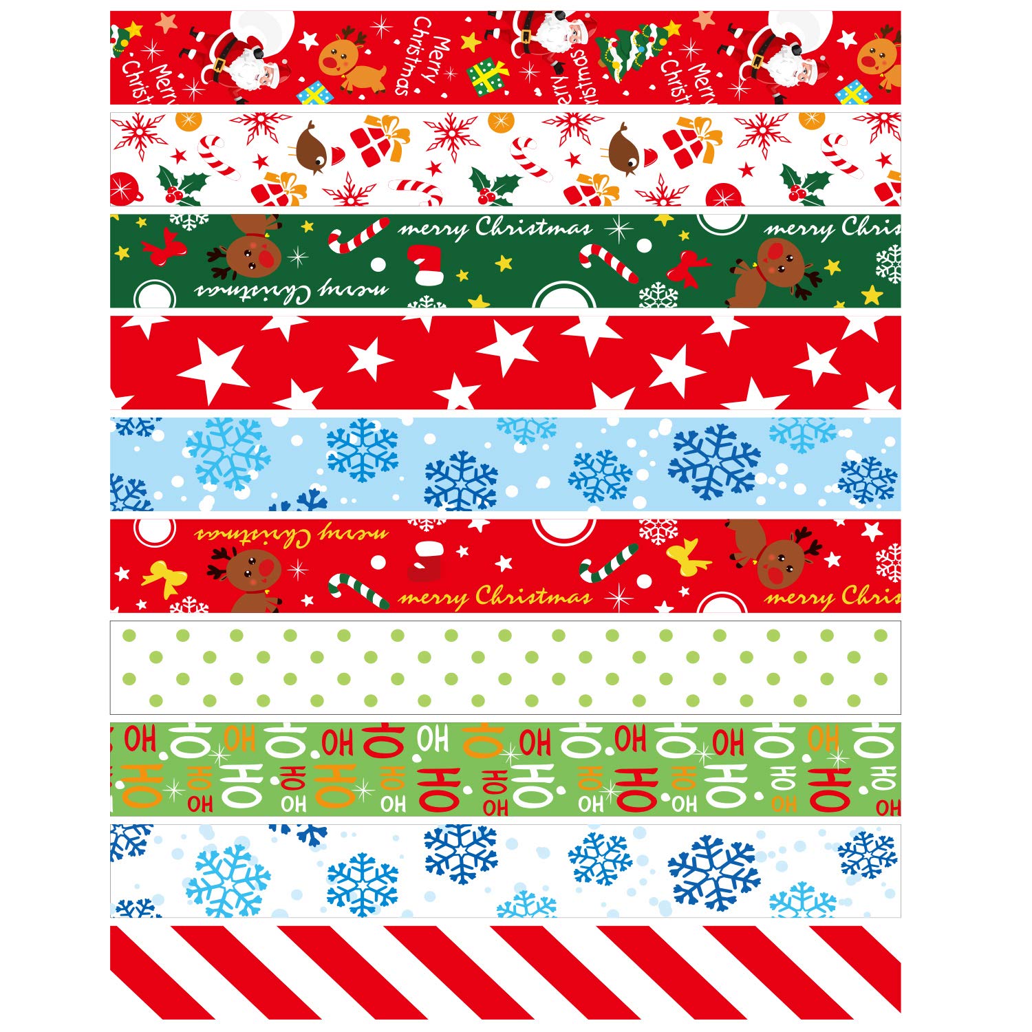 FEPITO Party Decorations 300 guirlande papier Noël 10 motifs