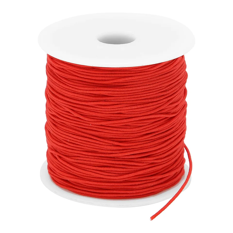 Tissting Fil élastique rouge 1mm 100m bracelets bijoux