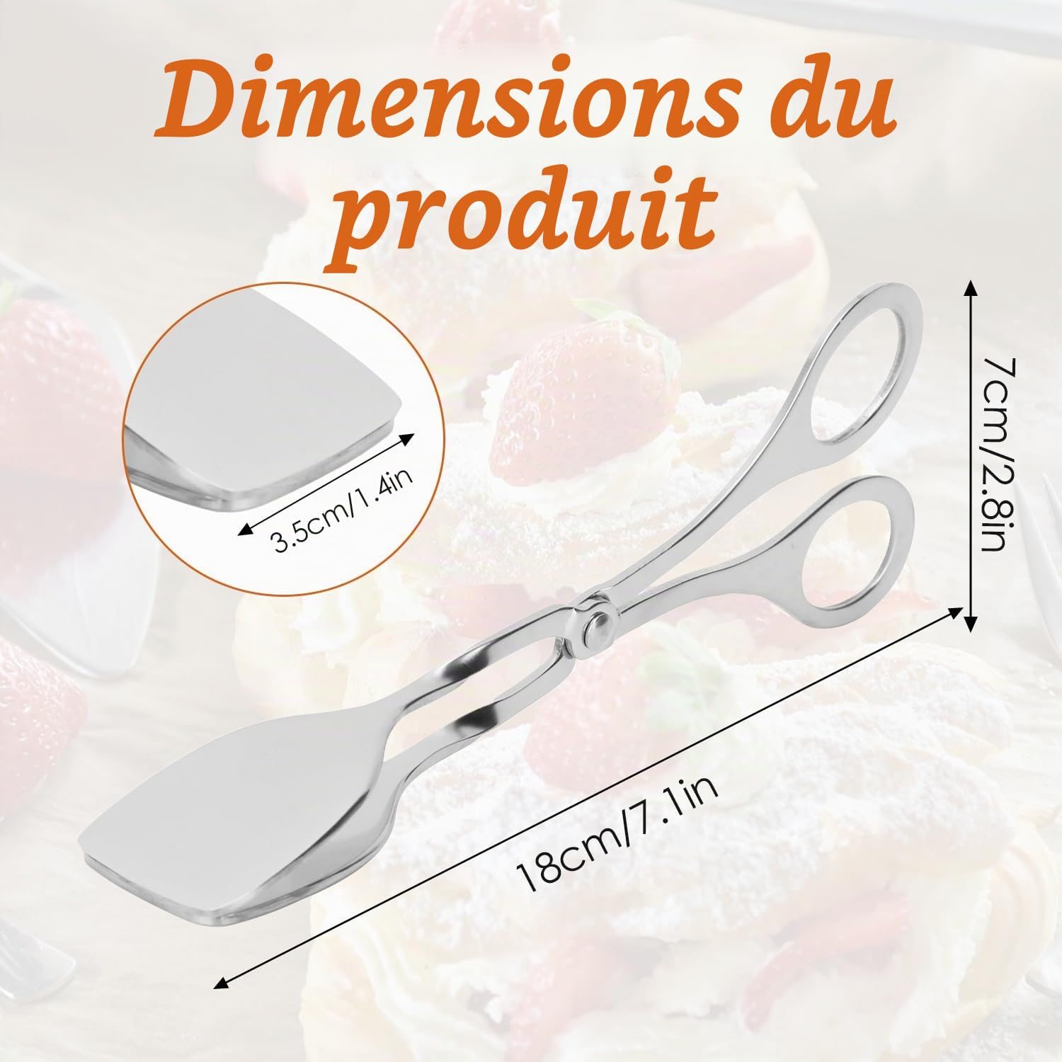 Tissting KITCHEN BATHROOM pince buffet inox 18cm 1 pièce