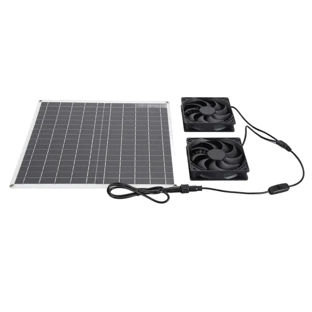 FTVOGUE Kit Ventilateur Solaire Double 20W IP65