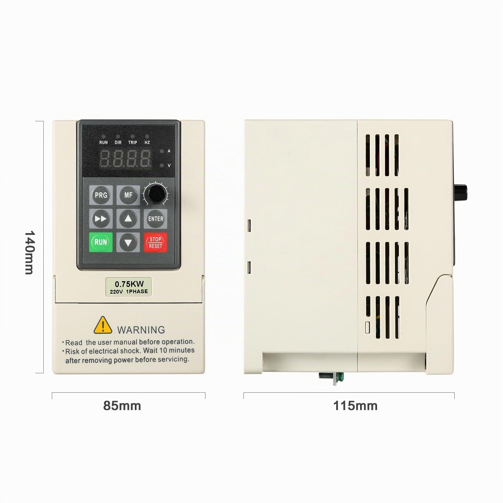 Jadeshay Variateur Fréquence 220V 0,75kW Mono Triphasé VFD
