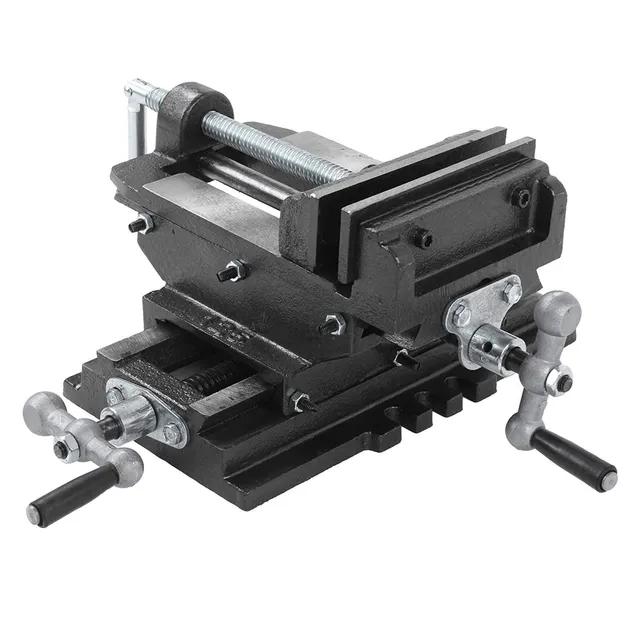 Ejoyous Tool étau croisé 2 axes fonte 130 mm perceuse