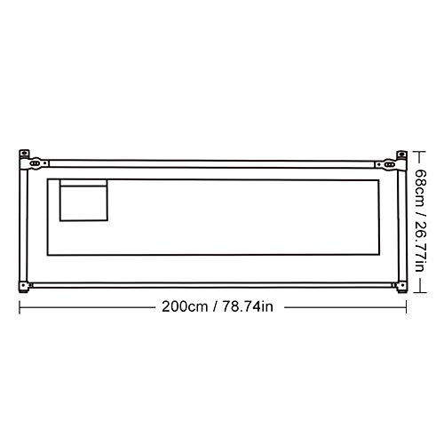 Ejoyous Barrière de Lit Enfant Pliable 2 m Antichute