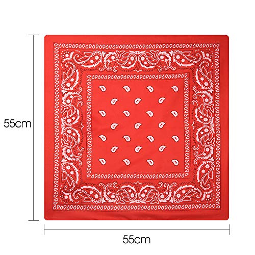 FEPITO Lot 36 Bandanas Cowboy Paisley Foulard Coton