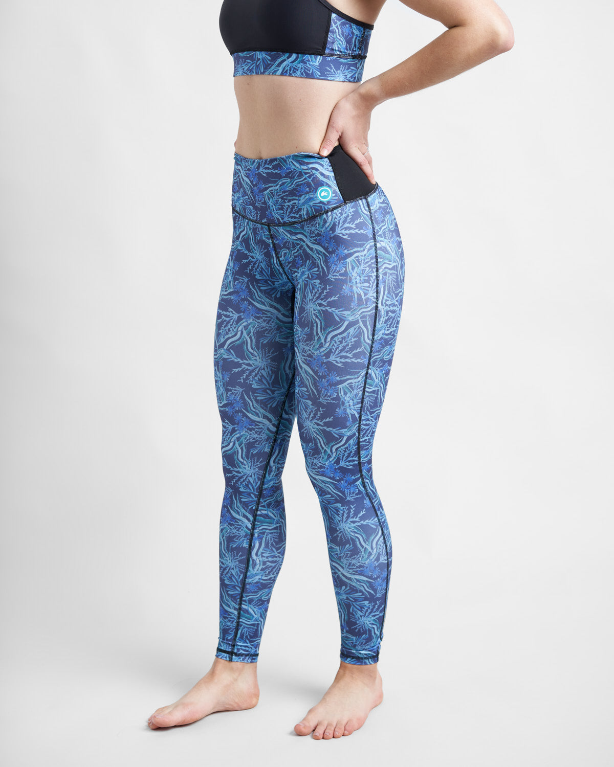 Rooster UV Legging sport femme noir taille haute