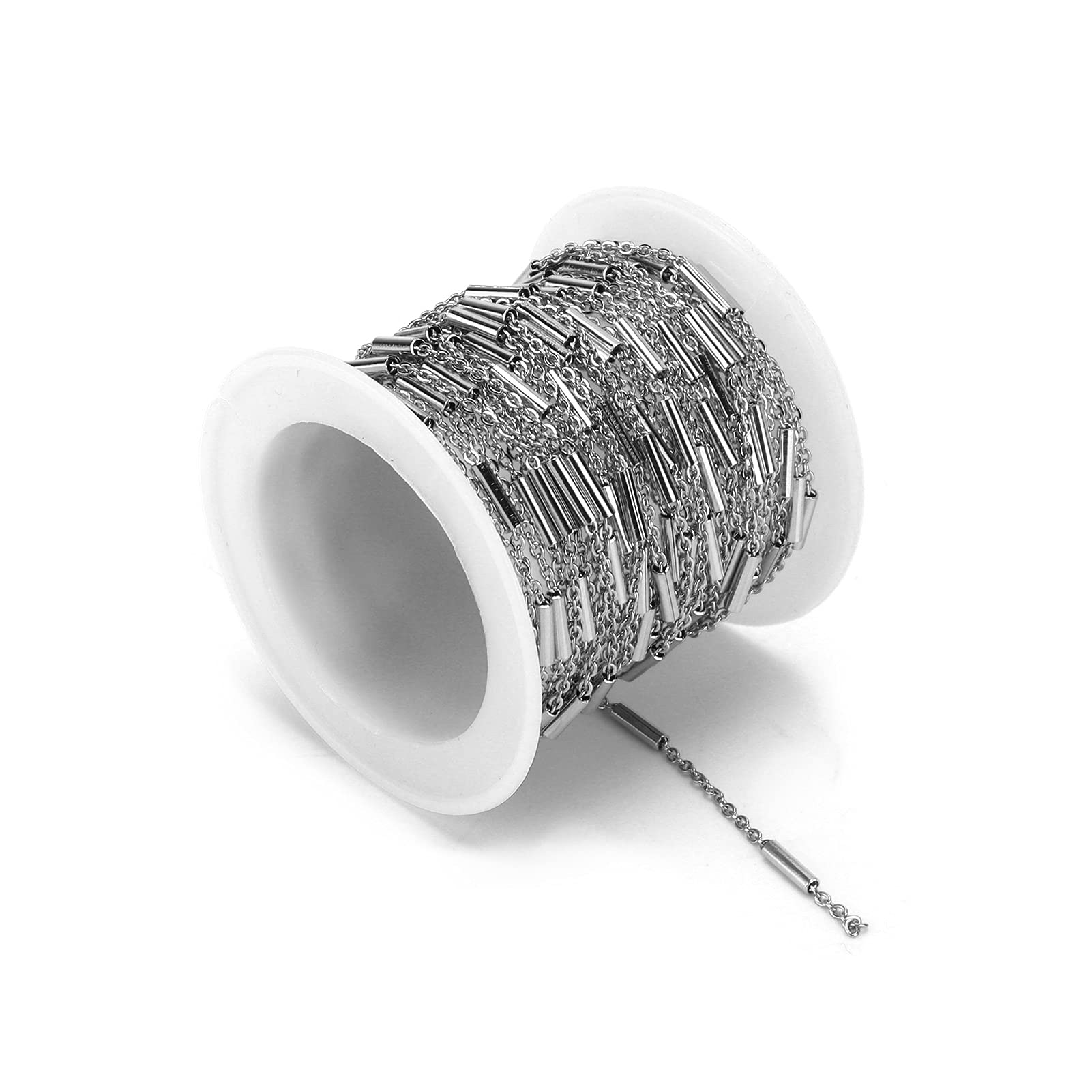 Tissting Chaîne Acier Inoxydable 5 m Argent DIY Bijoux