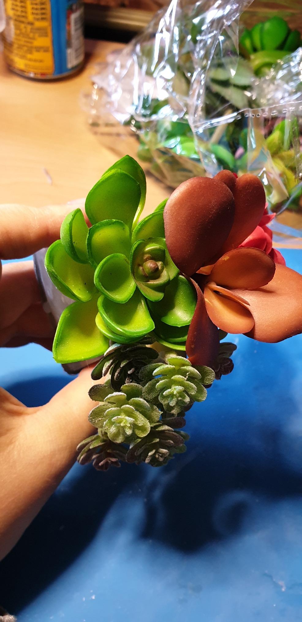 FEPITO Plantes Succulentes Artificielles 20 Pièces Vert Rouge