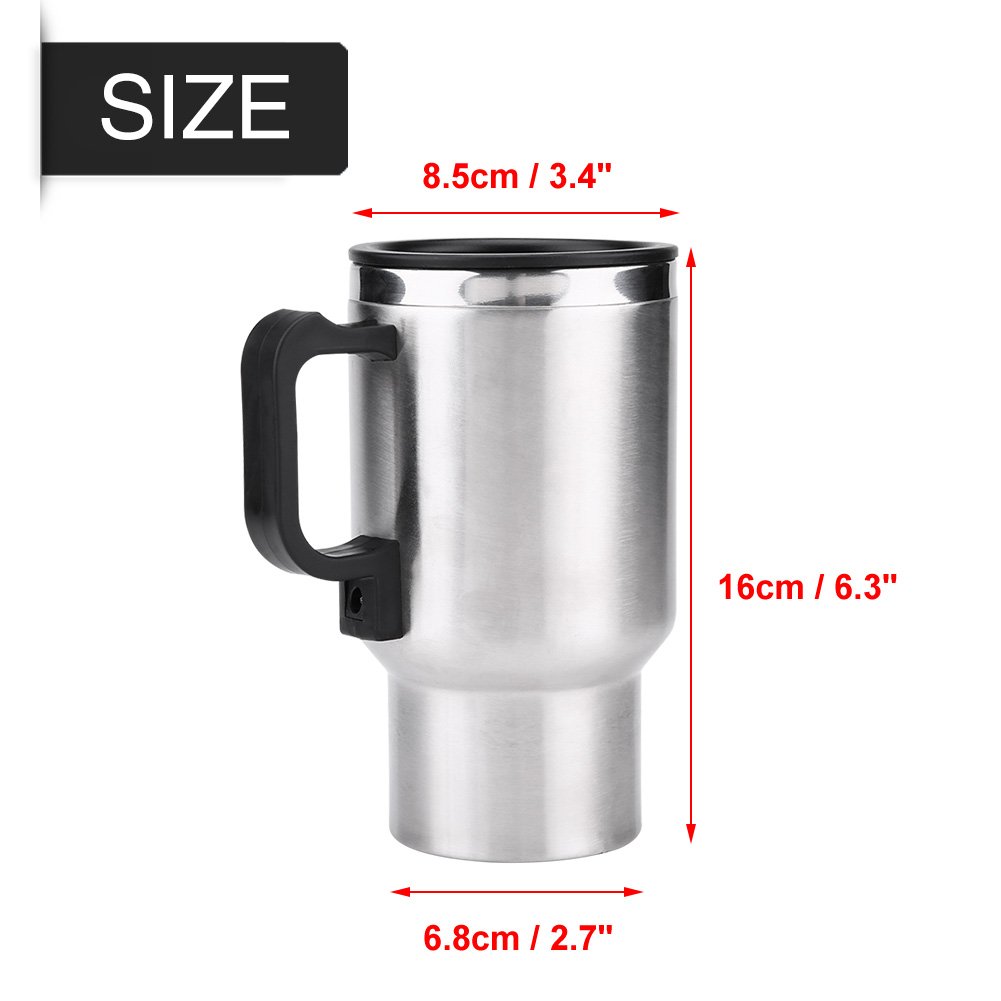 Jadeshay Articles Ménagers bouilloire voiture 12V 65°C 750 ml inox
