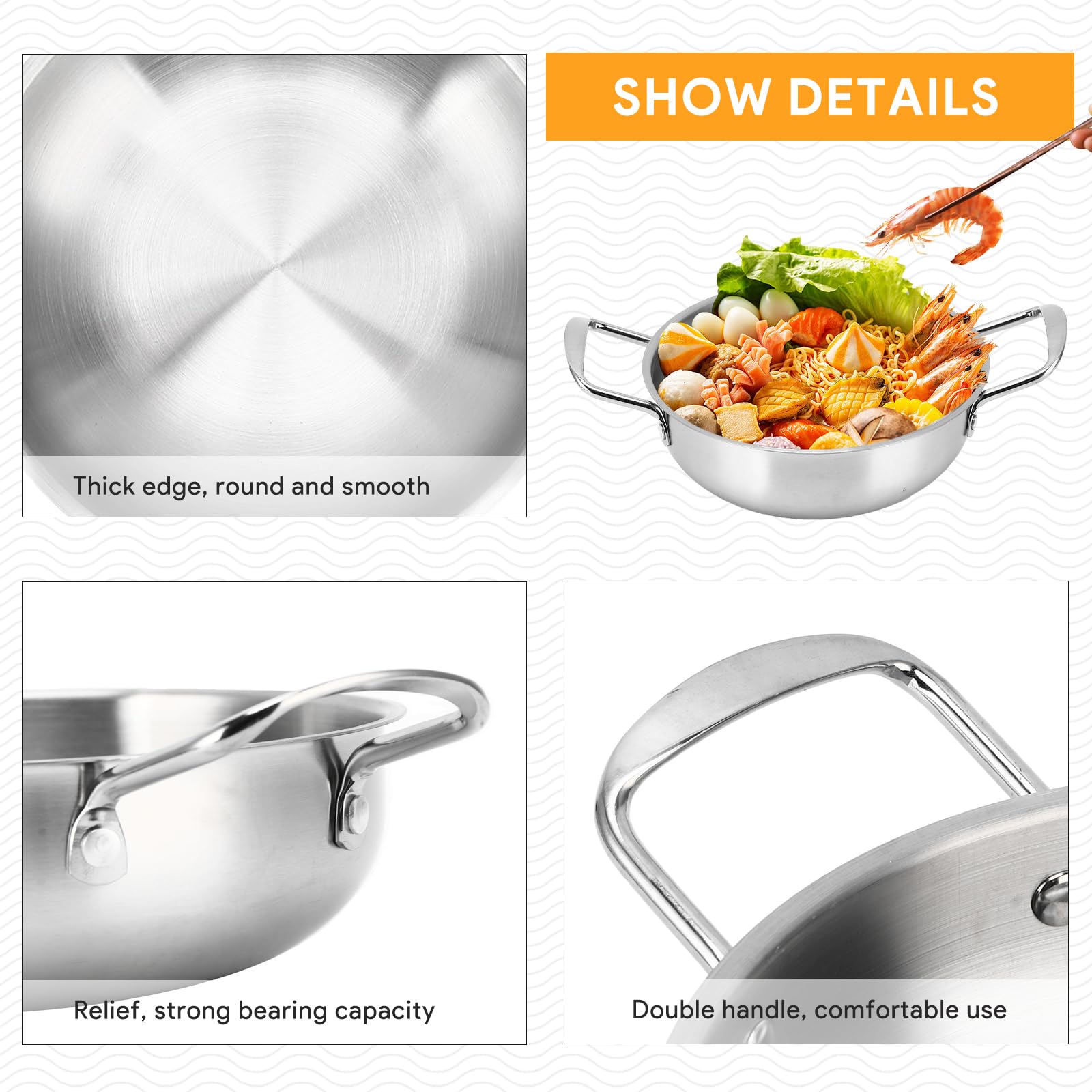 Tissting marmite nouilles inox 18cm ramen induction