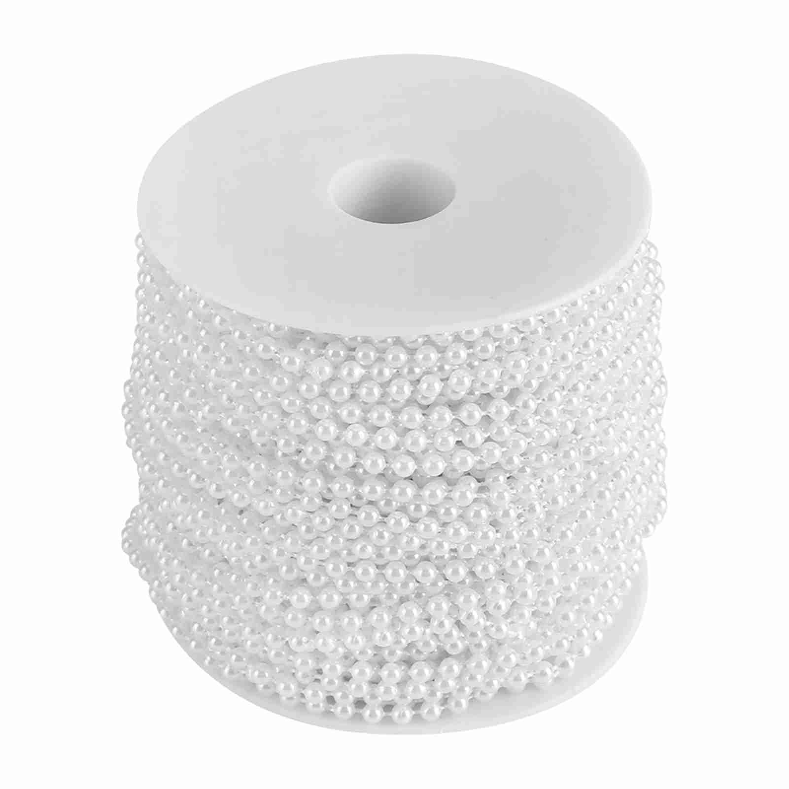 FTVOGUE Perles artificielles blanc 4 mm rouleau 40 m mariage