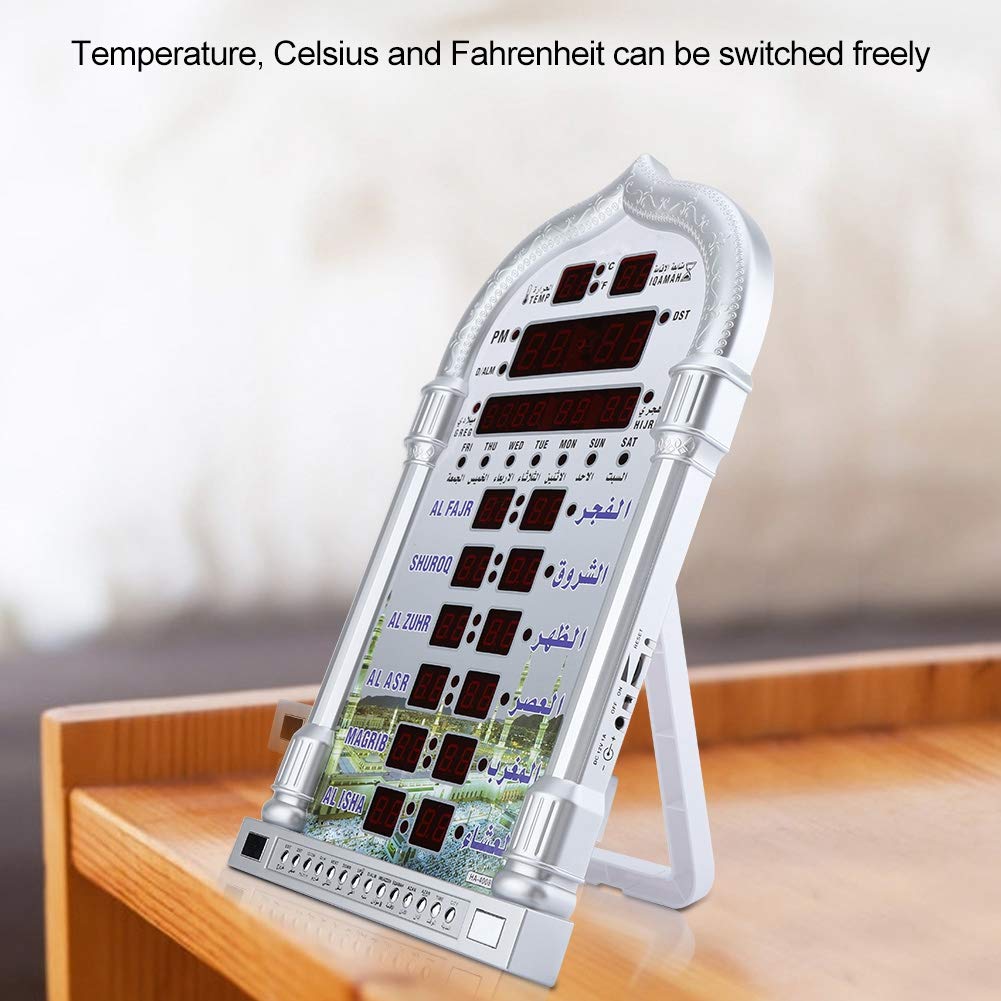 Jadeshay Horloge AZAN Prière Musulmane Automatique LED