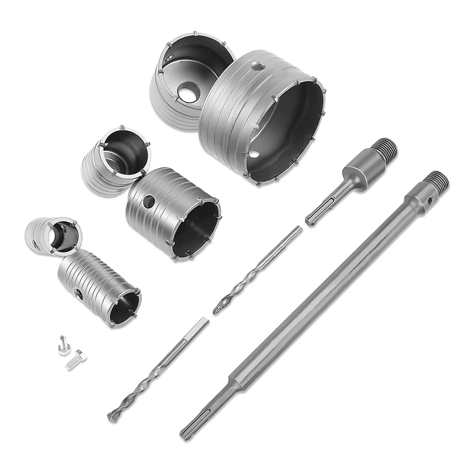 Ejoyous Scie Cloche Trépan Béton SDS 10 Pièces 110 mm