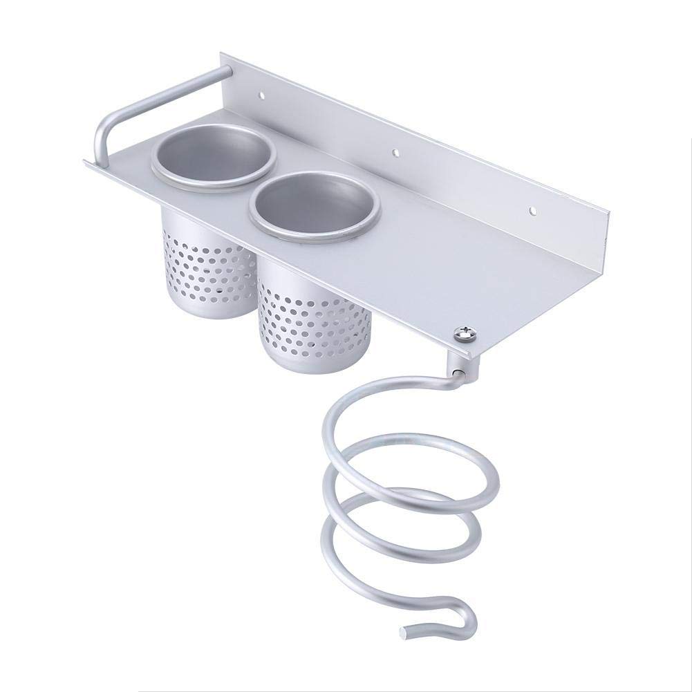Ejoyous Bathroom support sèche-cheveux mural alu 29 cm