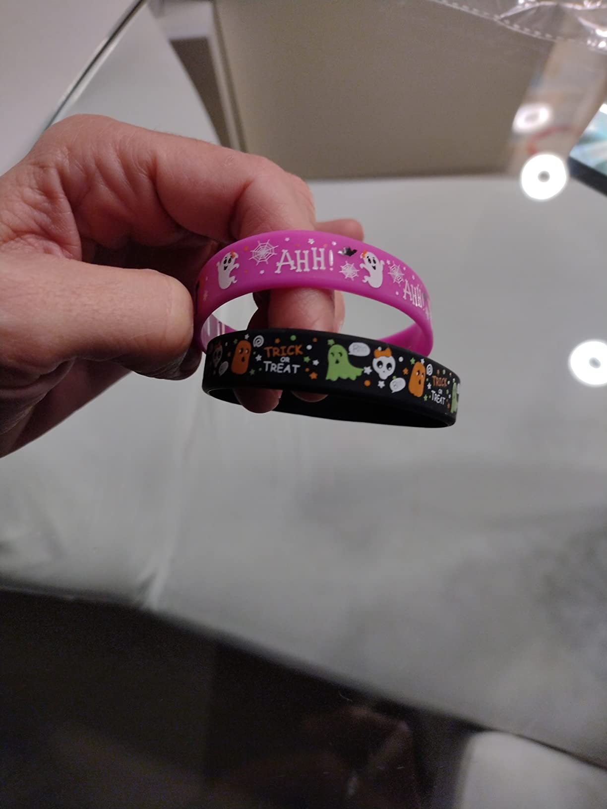 FEPITO Party Decorations bracelets Halloween silicone lot 36