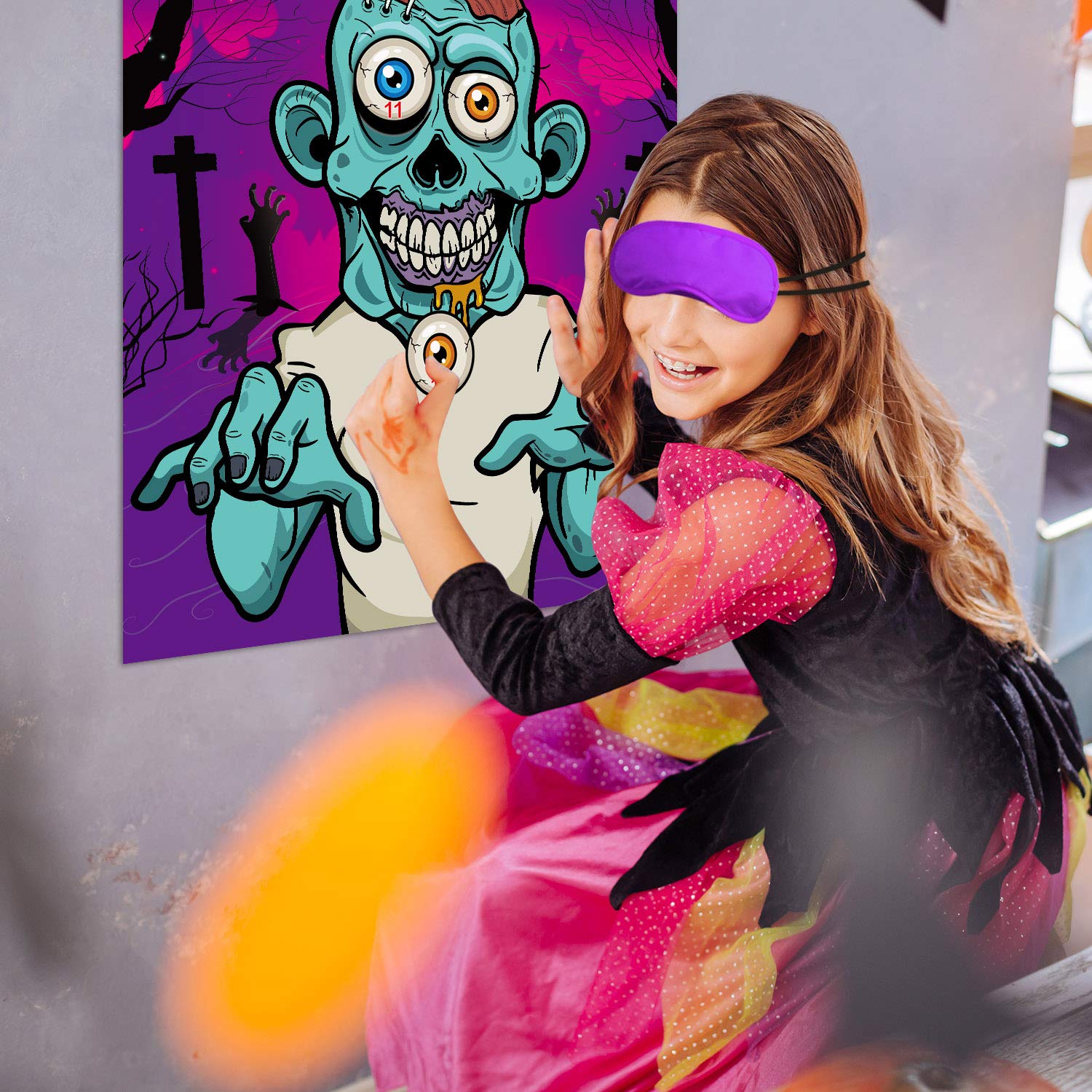 FEPITO Party Games jeu Halloween zombie 24 yeux 72x54 cm
