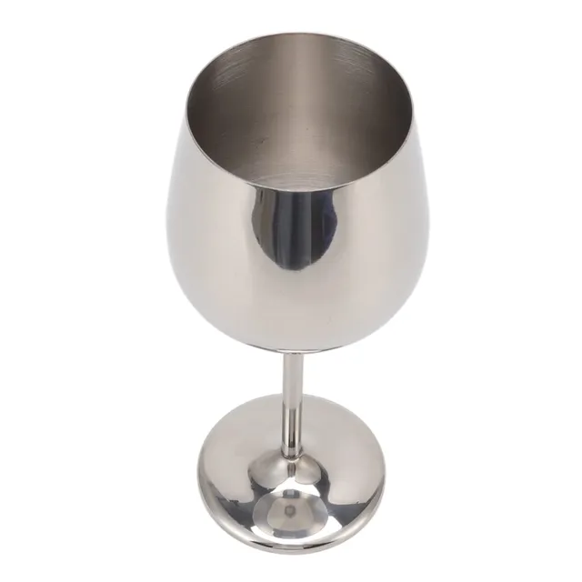 Tissting Verre à Vin Inox Argent 21,4 cm Base Large