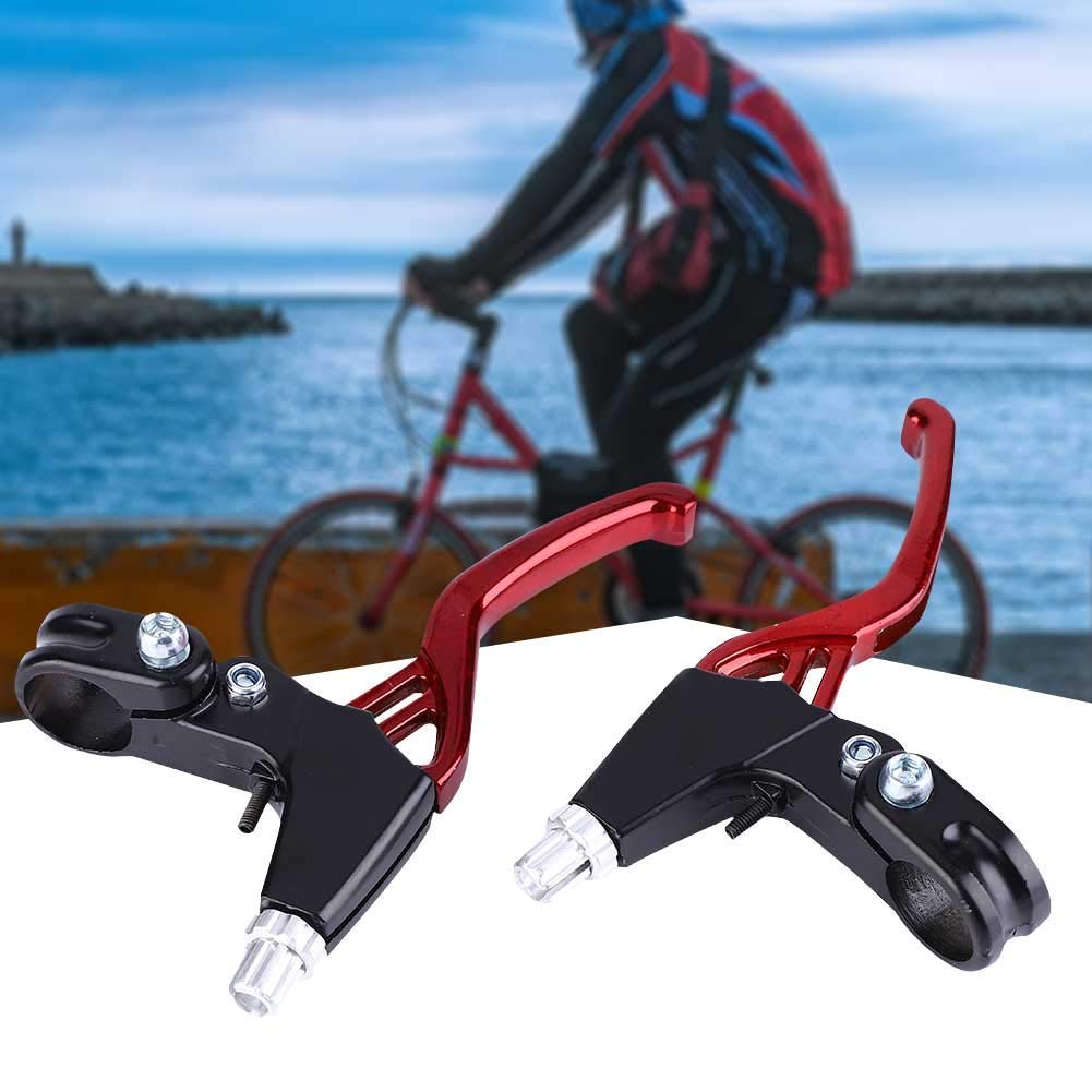 Ejoyous Paire Leviers Frein Vélo Aluminium Rouge
