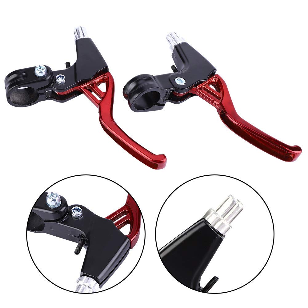 Ejoyous Paire Leviers Frein Vélo Aluminium Rouge