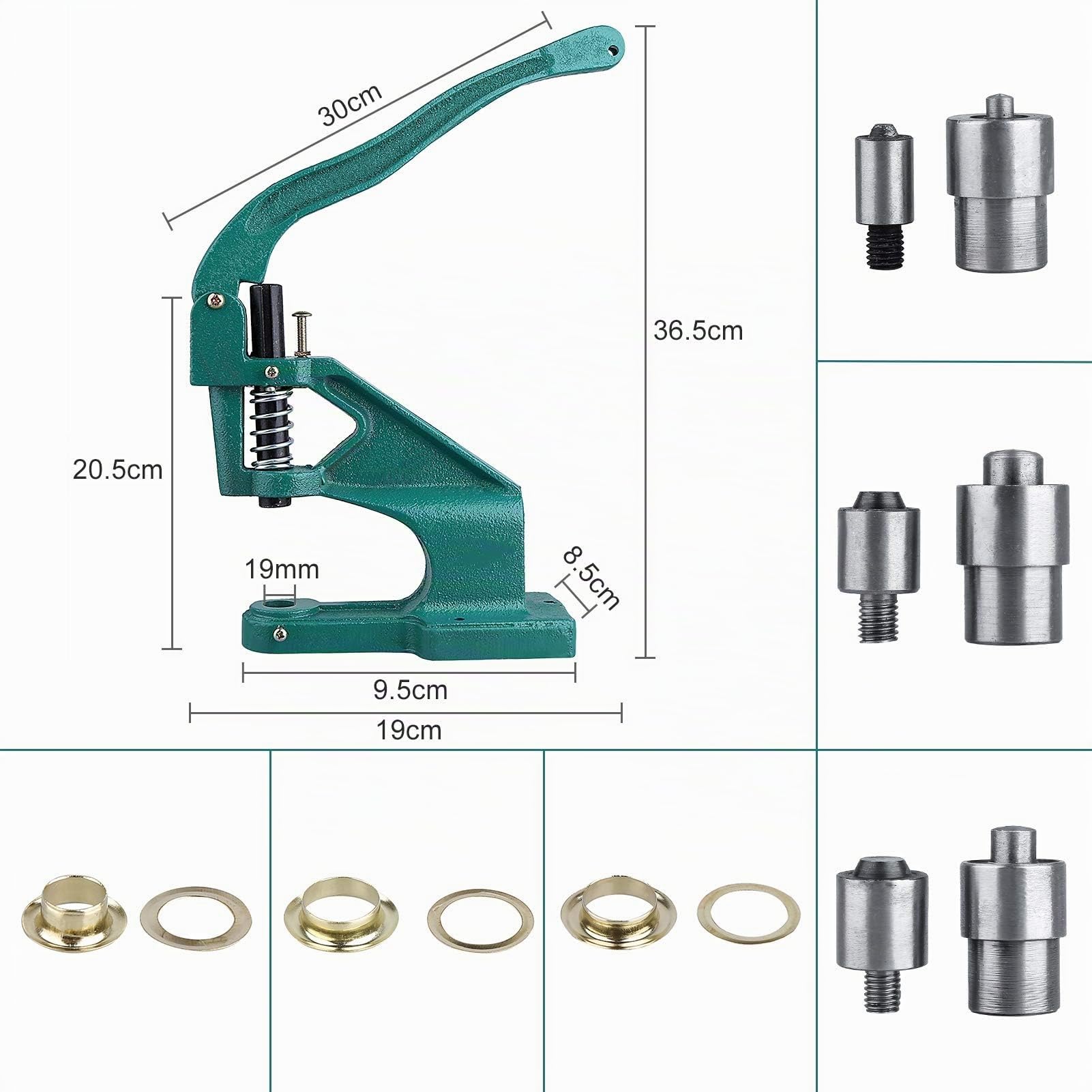 Ejoyous Home Improvement Tool pince oeillets 6/10/12 mm