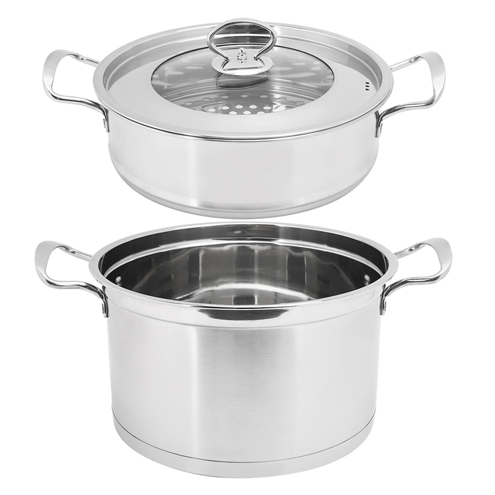 Ejoyous Couscoussier 2 Niveaux Inox Cuit Vapeur avec Couvercle