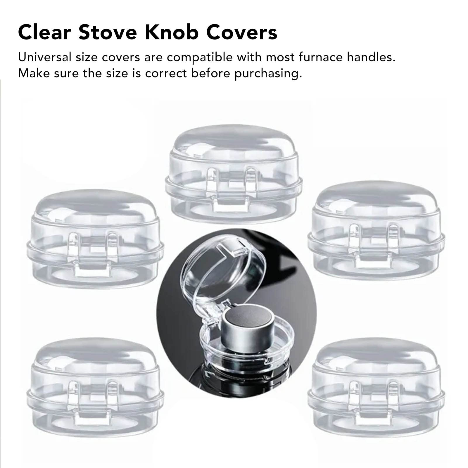 Tissting Cache-Bouton Cuisinière Transparent Sécurité Lot 5