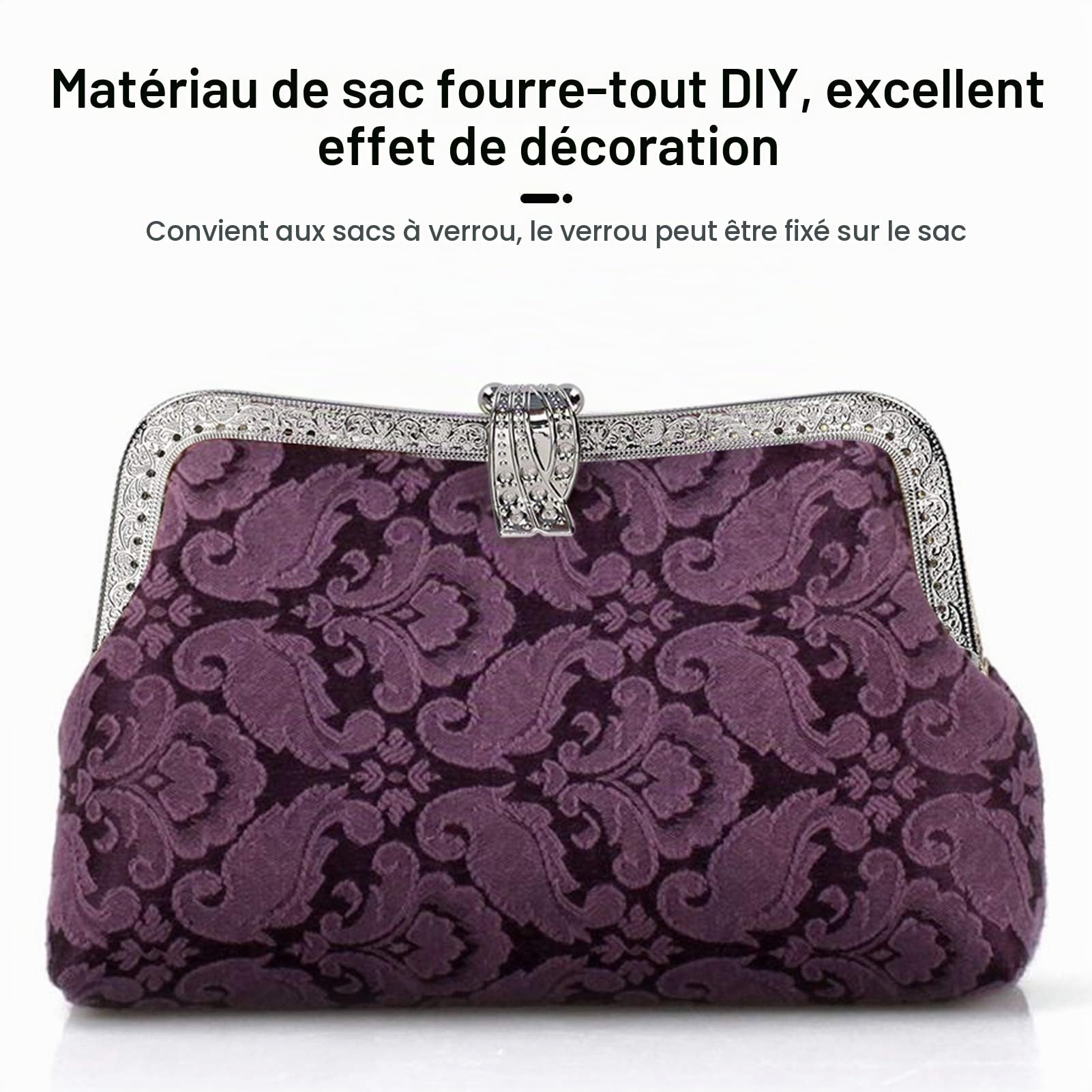 Tissting Fermoir Sac à Main Métal 20 cm Argent