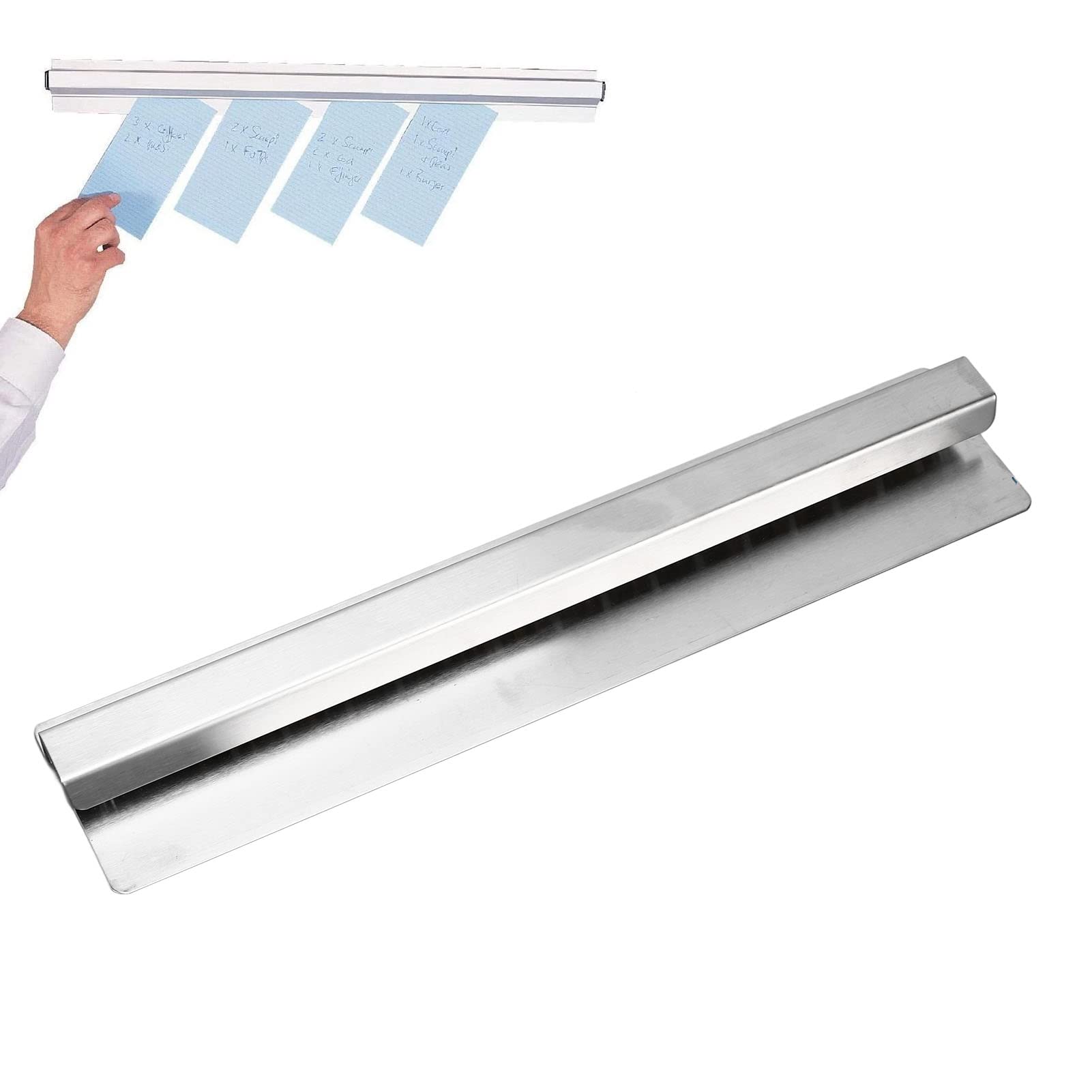 Tissting Support Porte-Ticket Inox Mural 30 cm Billes