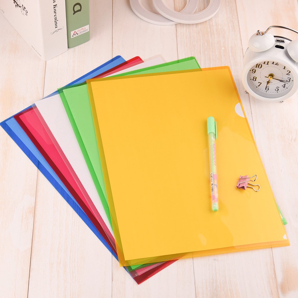 FEPITO Pochettes plastiques A4 couleurs lot 50